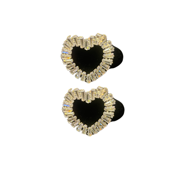 Crystal Heart Hair Clips