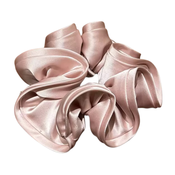 Blush Satin Scrunchie – Soft Glam for Every Day